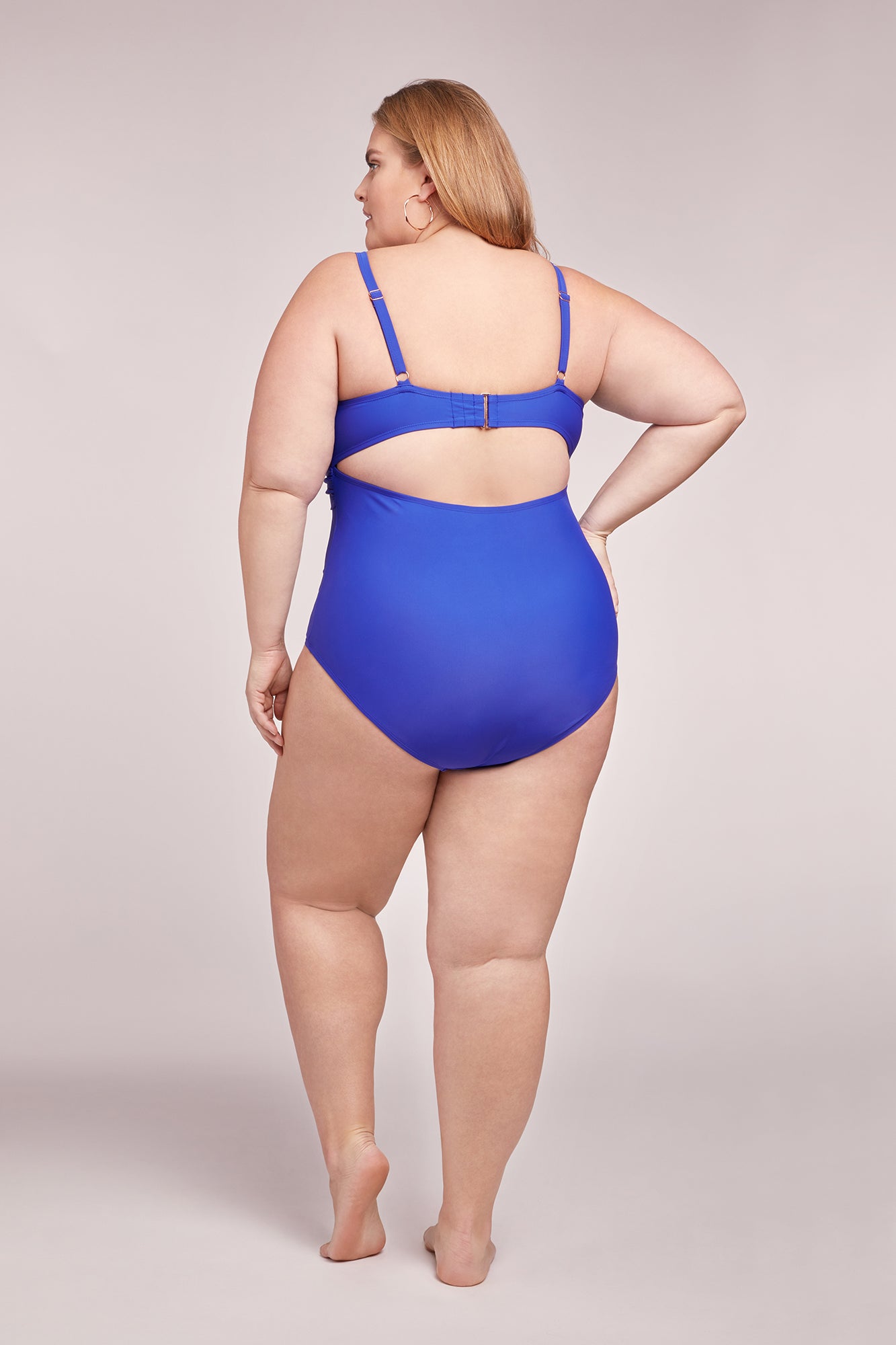 Royal blue swimsuit plus hot sale size